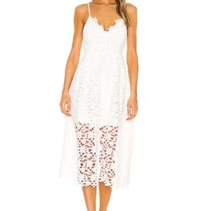 ASTR the Label Lace A Line Midi Dress